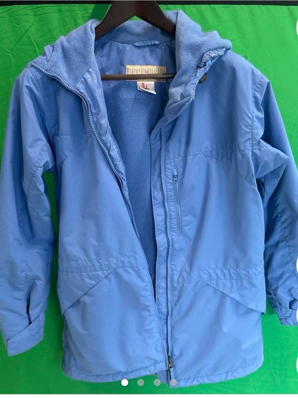 Kids Light Blue Hooded Winter Jacket